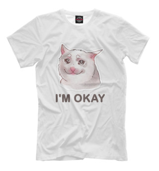 Мужская футболка Плачущий кот