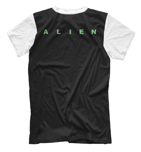Мужская футболка с изображением Alien цвета Белый