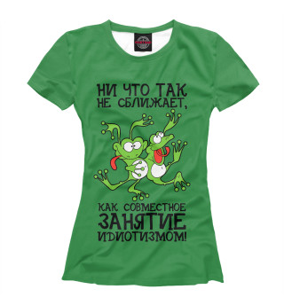 Женская футболка Танцующие лягушки