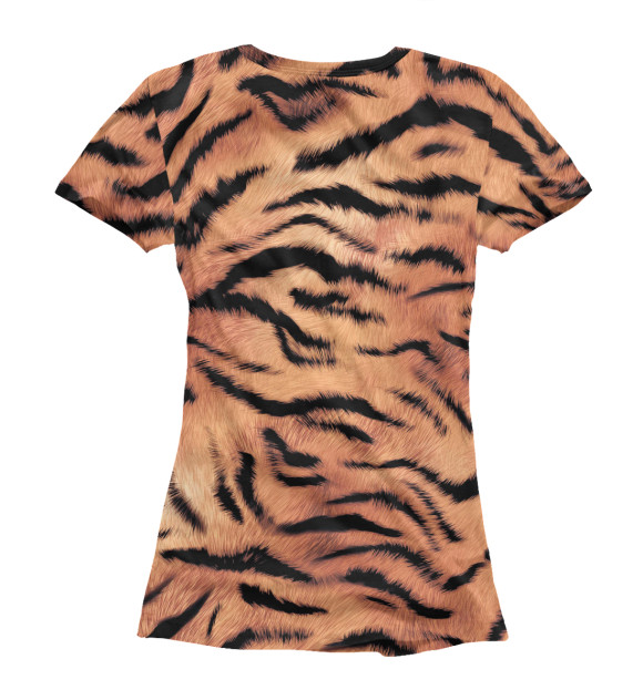 Женская футболка с изображением Рычащий тигр цвета Белый