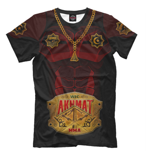 printio футболка с полной запечаткой мужская футболка akhmat wfca Футболки Print Bar Пояс WFCA Akhmat Fight Club