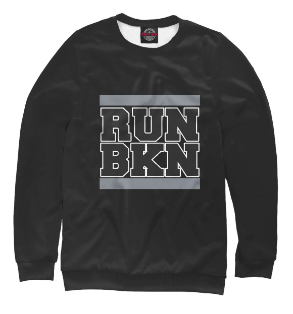 Свитшот для девочек с изображением Run Brooklyn цвета Белый