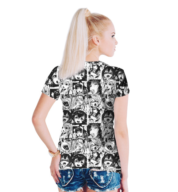 Женская футболка с притом Dark anime цвета Белый Женская футболка с изображением Dark anime цвета Белый