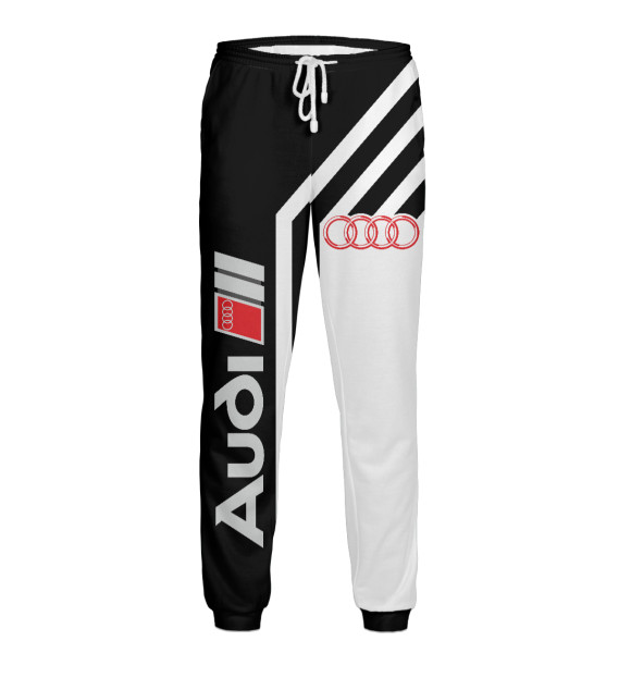 Мужские спортивные штаны с изображением Audi цвета Белый