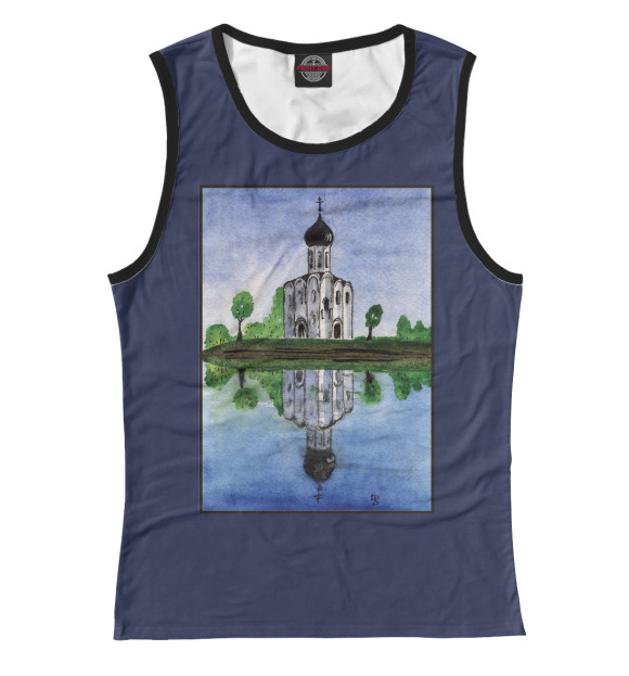 Майка для девочки с изображением Храм цвета Белый