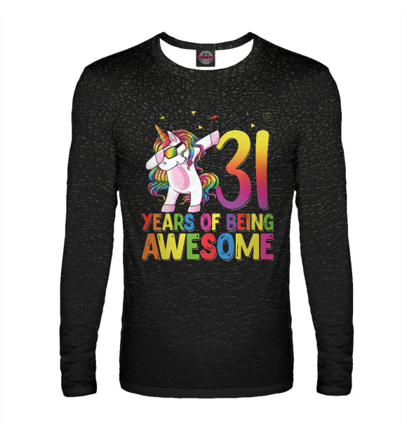 Мужской лонгслив с изображением 31 Years Old Birthday Unico цвета Белый