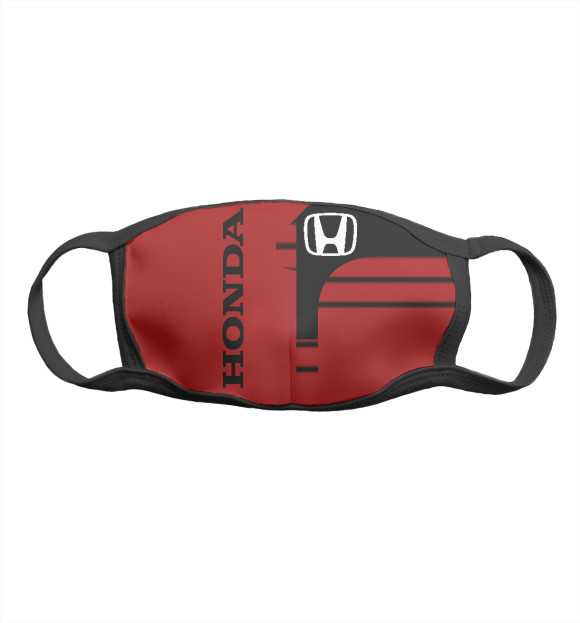 Маска тканевая с изображением Honda цвета Белый
