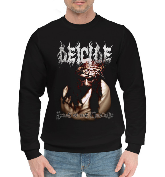 Мужской хлопковый свитшот с изображением Deicide цвета Черный