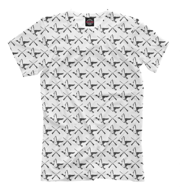 Мужская футболка с изображением Охота на утку цвета Белый