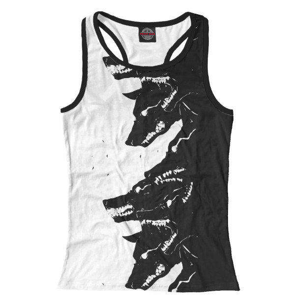 Женская майка-борцовка с изображением Стая цвета Белый