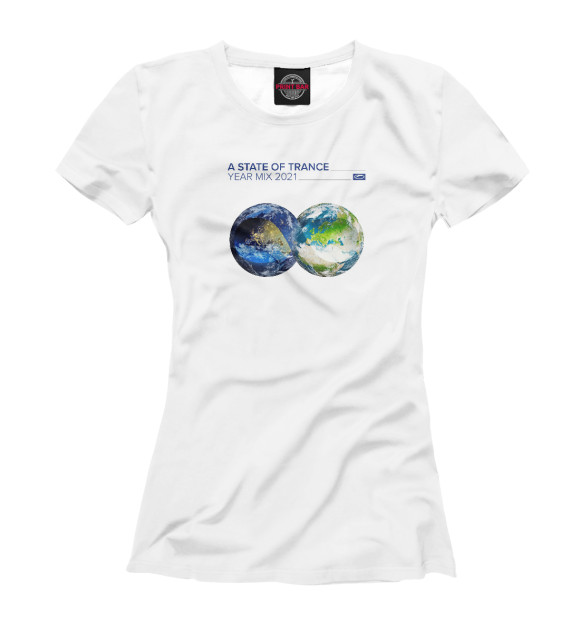 Футболка для девочек с изображением ASOT YEAR MIX 2021 цвета Белый