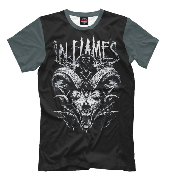 Футболка для мальчиков с изображением In Flames цвета Белый