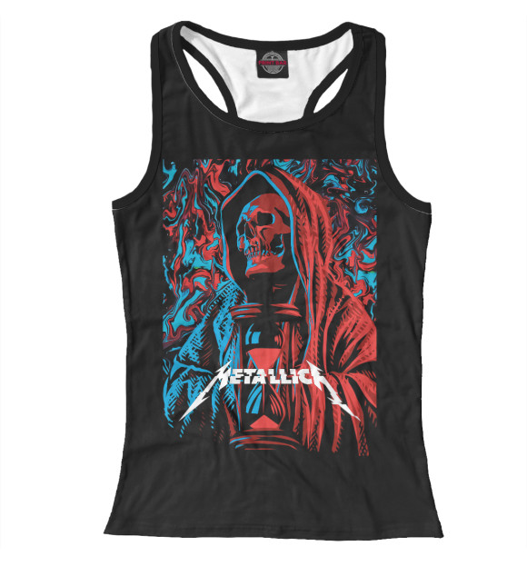 Женская майка-борцовка с изображением Metallica цвета Белый