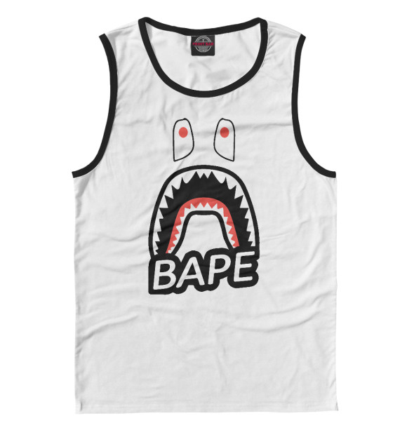 Майка для мальчика с изображением BAPE цвета Белый