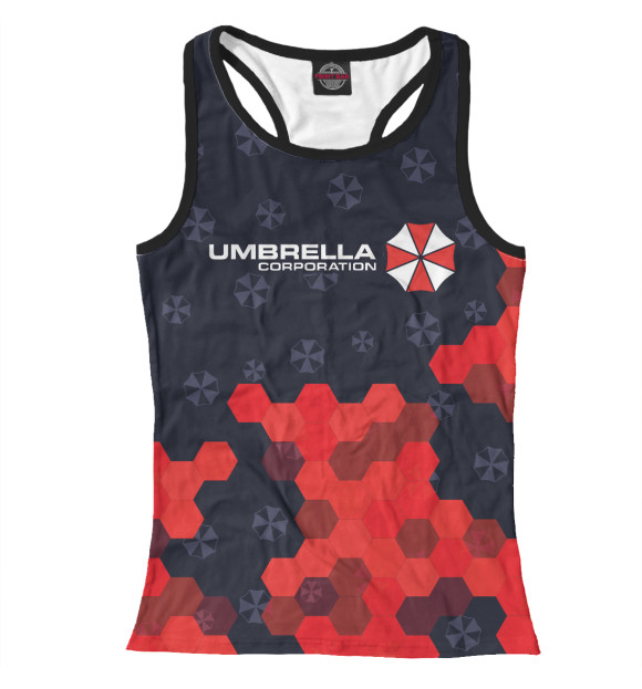 Женская майка-борцовка с изображением Umbrella Corp цвета Белый