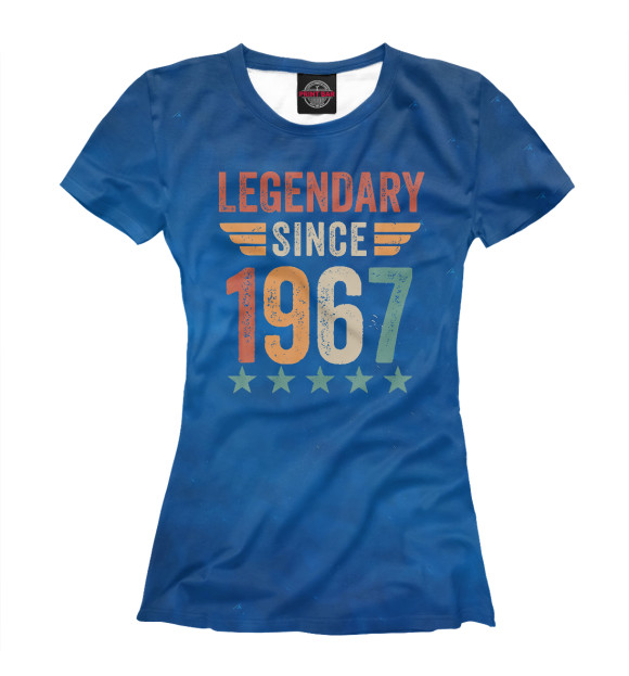 Футболка для девочек с изображением Legendary Since 1967 цвета Белый