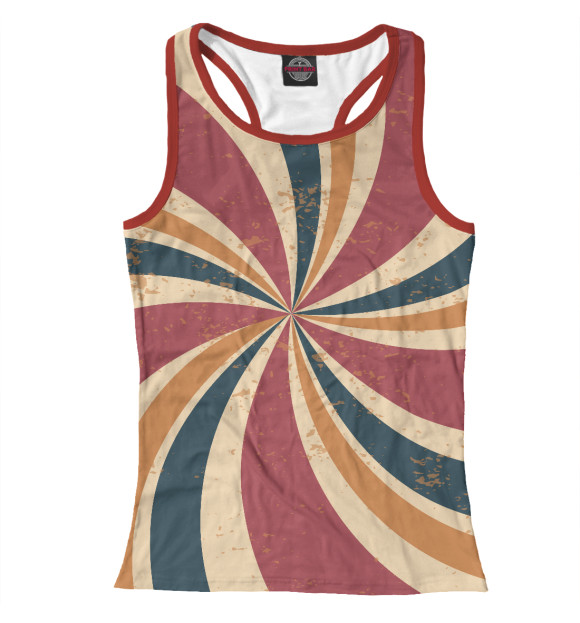 Женская майка-борцовка с изображением ДИСКОФОН цвета Белый