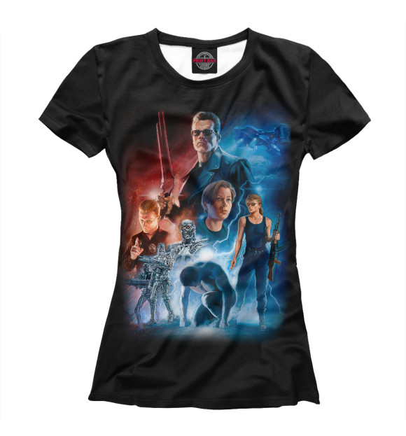 Футболка для девочек с изображением Terminator_art цвета Белый