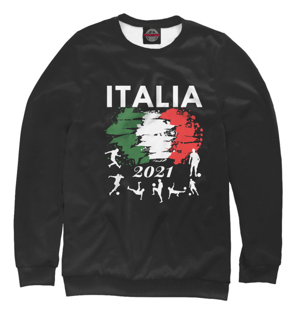 Свитшот для мальчиков с изображением Italia 2021 цвета Белый