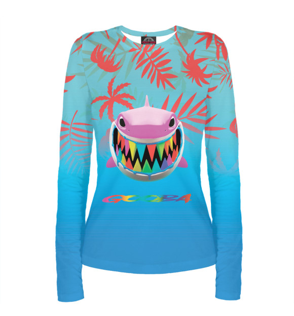 Женский лонгслив с притом 6ix9ine цвета Белый Женский лонгслив с изображением 6ix9ine цвета Белый