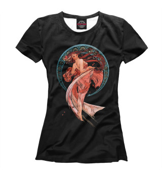 Женская футболка Dance by Alfons Mucha 1898