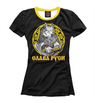 Футболка для девочек Слава Руси!