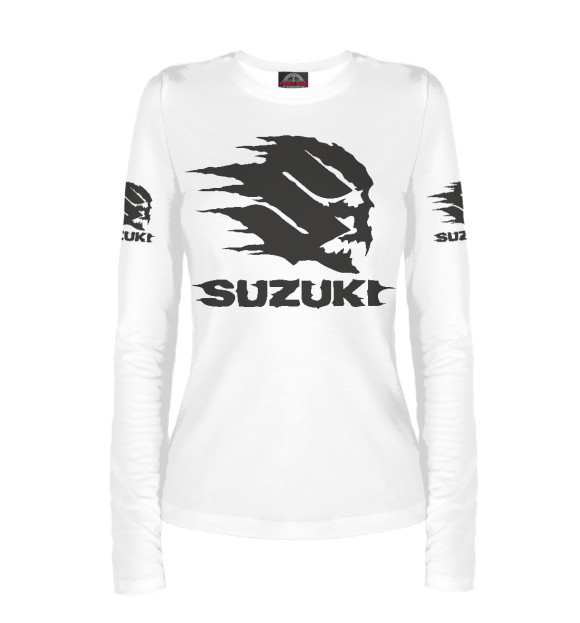 Женский лонгслив с изображением Suzuki цвета Белый
