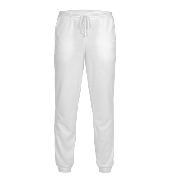 Мужские спортивные штаны с изображением Щенок - космические войска цвета Белый