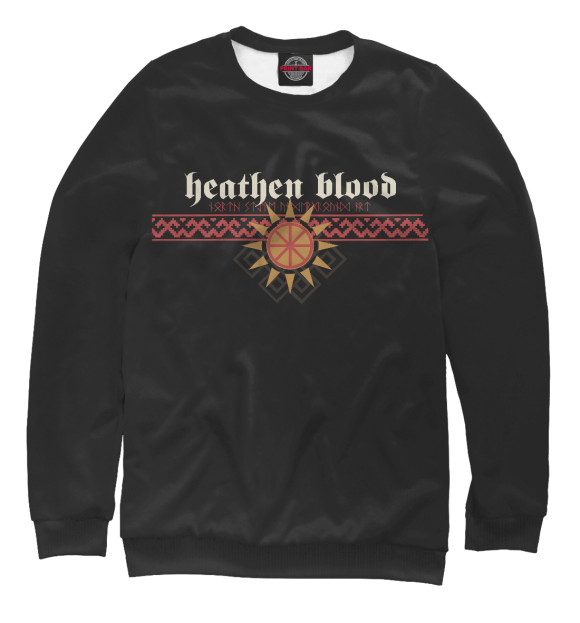 Свитшот для мальчиков с изображением Heathen Blood цвета Белый