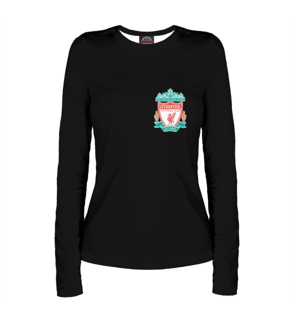 Женский лонгслив с изображением Liverpool цвета Белый