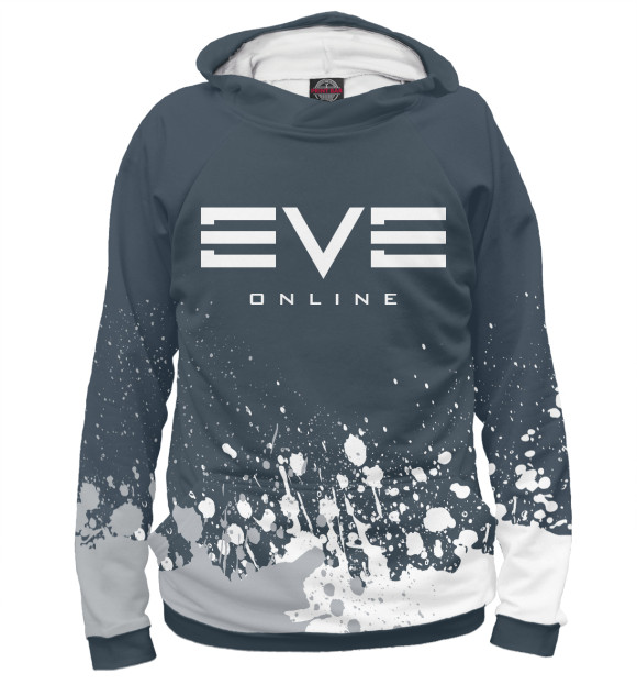 Худи для девочки с изображением Eve Online / Ив Онлайн цвета Белый
