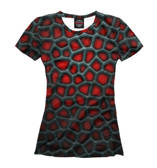 Женская футболка Абстракция (черно-красная)