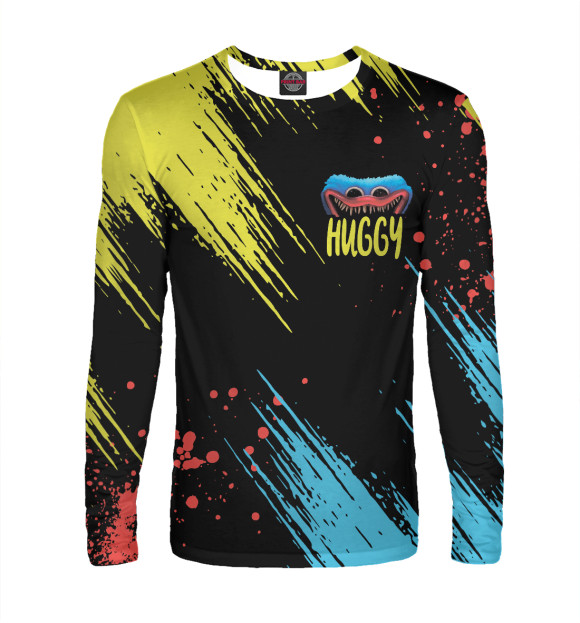 Мужской лонгслив с изображением Poppy Playtime цвета Белый