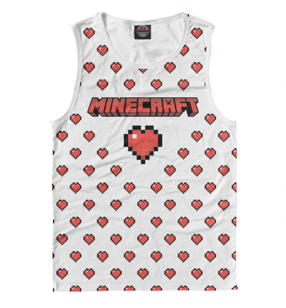 Майка для мальчика с изображением Майнкрафт цвета Белый