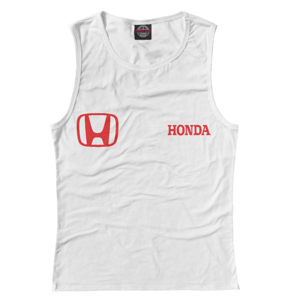 Майка для девочки с изображением Honda цвета Белый