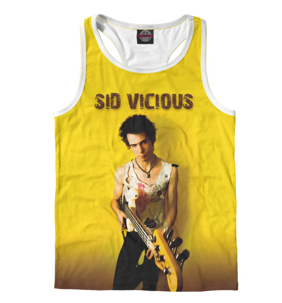 Мужская майка-борцовка с изображением Sex Pistols цвета Белый