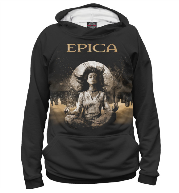 Мужское худи с изображением Epica цвета Белый