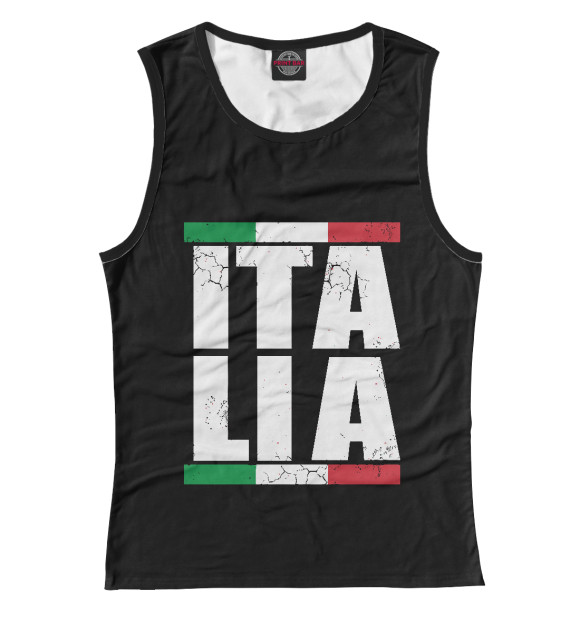 Майка для девочки с изображением Italia цвета Белый