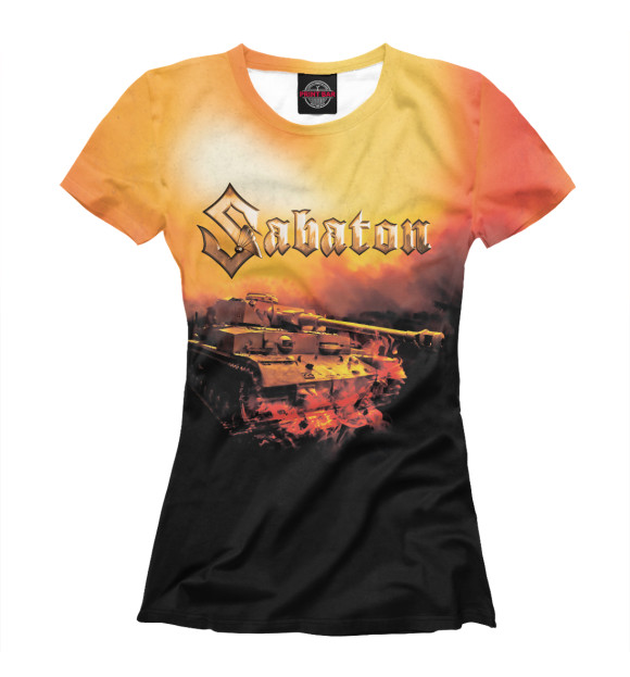 Футболка для девочек с изображением Sabaton цвета Белый