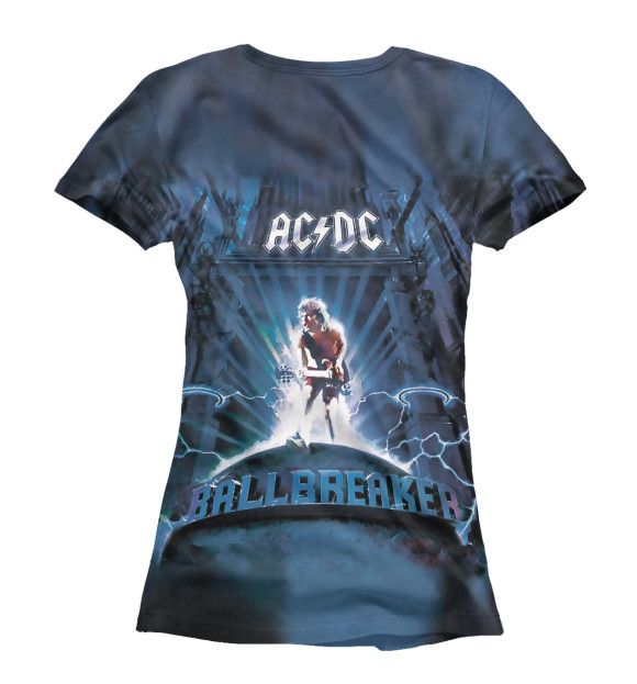Женская футболка с изображением AC/DC цвета Белый