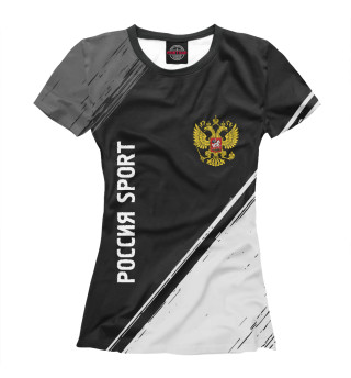 Футболка для девочек Russia - Герб | Россия Sport | Краска