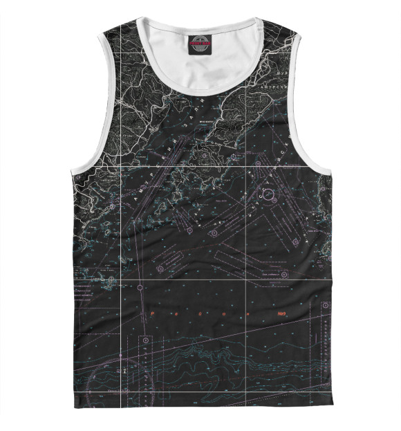 Майка для мальчика с изображением Залив Петра Великого. Карта. цвета Белый