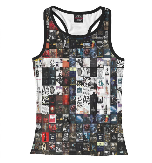 Женская майка-борцовка с изображением HIP-HOP цвета Белый