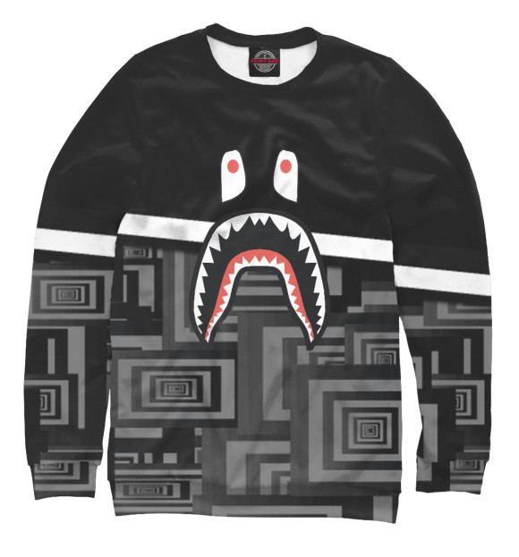 Женский свитшот с изображением BAPE цвета Белый
