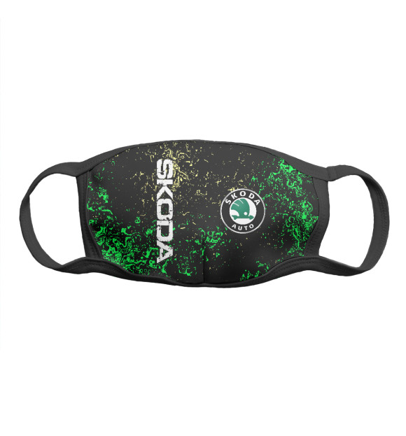 Маска тканевая с изображением Skoda | Шкода цвета Белый