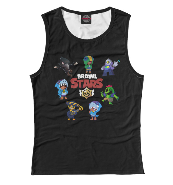 Женская майка с изображением Brawl Stars цвета Белый