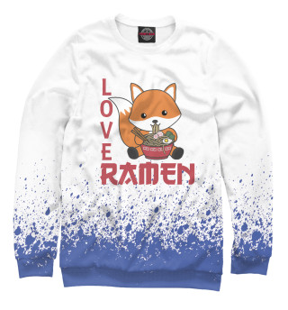 Женский свитшот Love Ramen Cute Fox