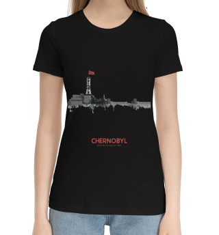 Женская хлопковая футболка СССР Чернобыль. Цена лжи
