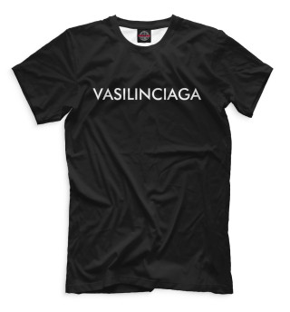 Мужская футболка Vasilinciaga чёрный фон