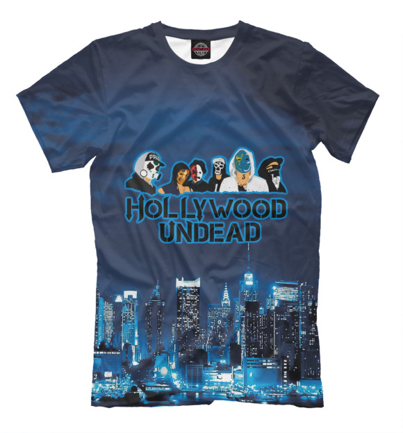 Мужская футболка с изображением Hollywood Undead цвета Белый